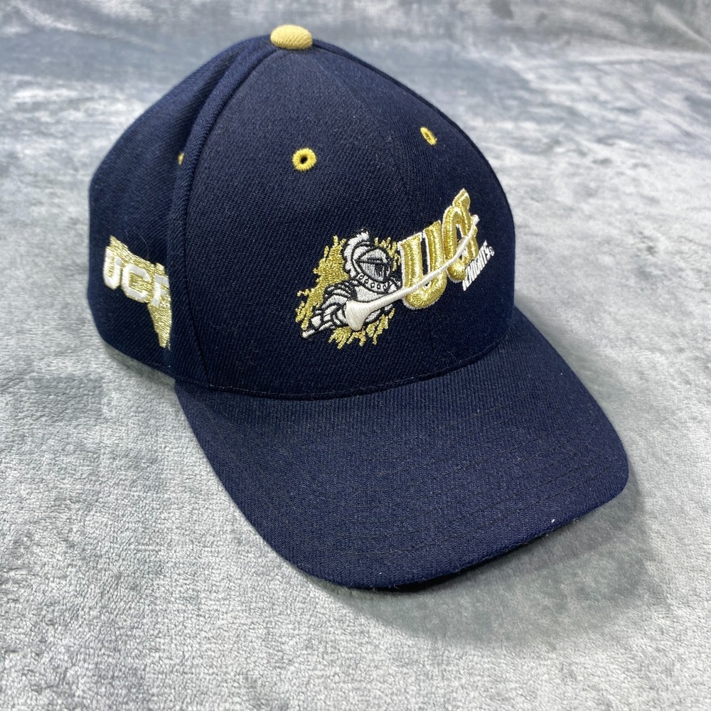 UCF Knights Colosseum Hat Black Gold Adjustable Embroidered Spellout Football